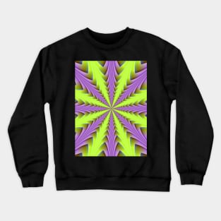 Stacked Structure in Lilac and Lime Crewneck Sweatshirt